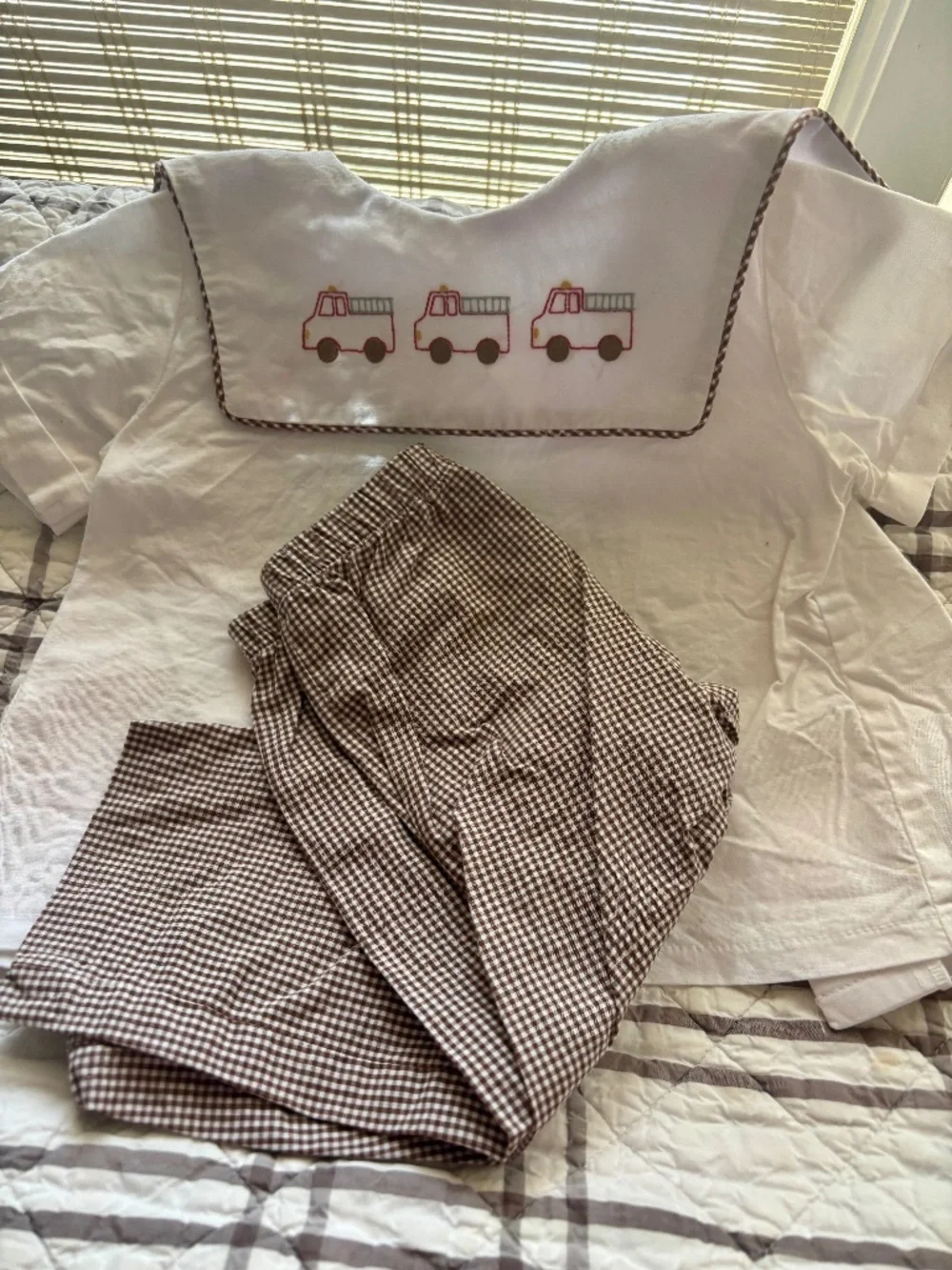 Bailey Boys Firetruck Appliqué Set